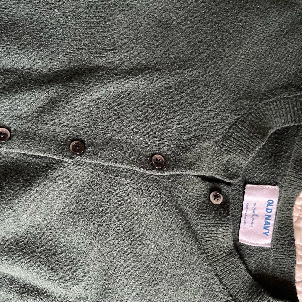 Old Navy Forest Green Button-Up Cardigan